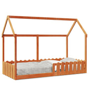 Bedhuis massief grenenhout 90x190 cm wasbruin