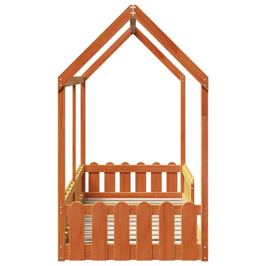 Bedhuis wasbruin massief grenenhout 80x160 cm