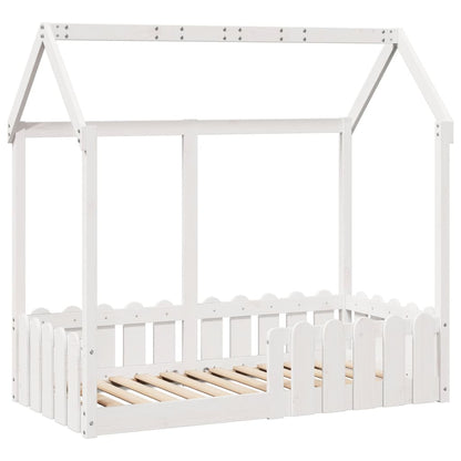Bedhuis wit massief grenenhout 70x140 cm