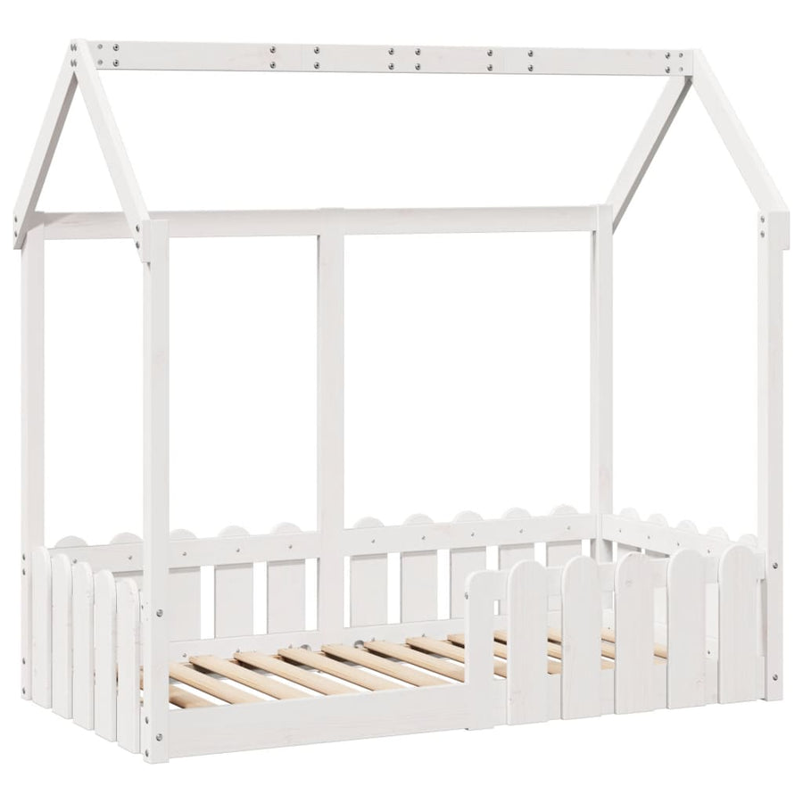 Bedhuis wit massief grenenhout 70x140 cm