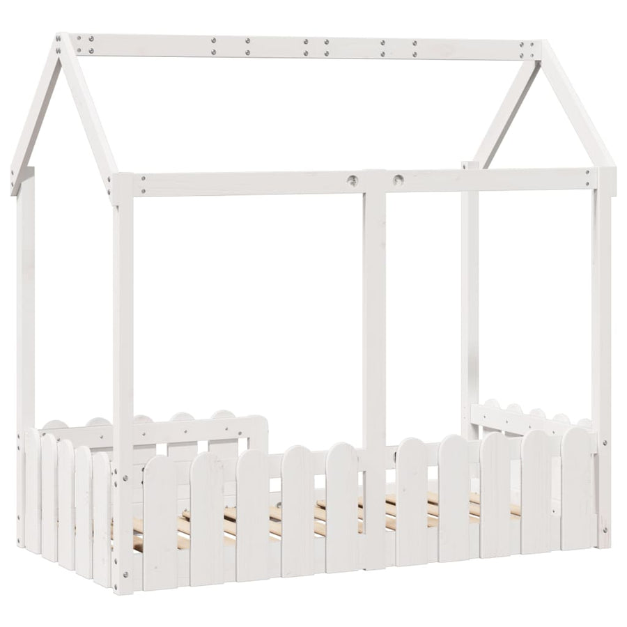 Bedhuis wit massief grenenhout 70x140 cm