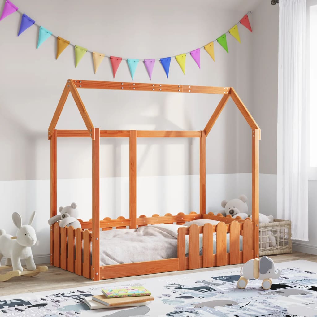Bedhuis wasbruin massief grenenhout 70x140 cm