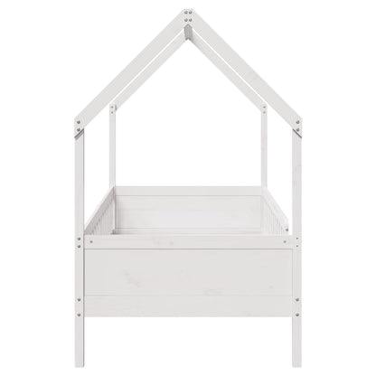 Bedhuis wit massief grenenhout 90x200 cm