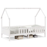 Bedhuis 90x200 cm massief grenenhout wit