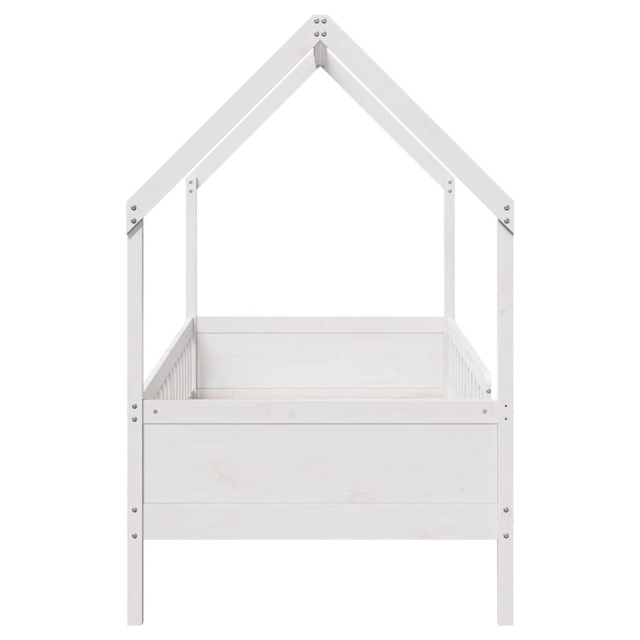 Bedhuis wit massief grenenhout 80x200 cm