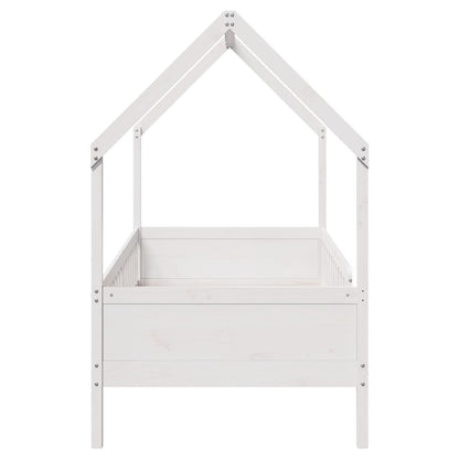 Bedhuis wit massief grenenhout 90x190 cm