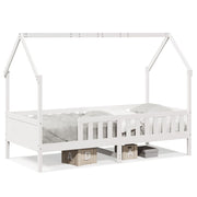 Bedhuis massief grenenhout wit 90x190 cm