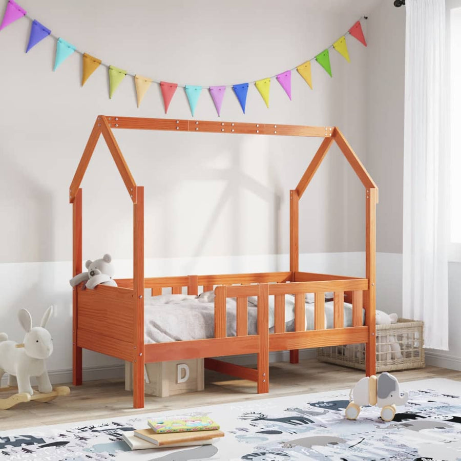Bedhuis wasbruin massief grenenhout 80x160 cm