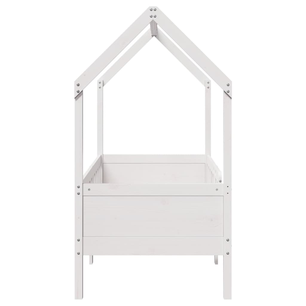 Bedhuis wit massief grenenhout 70x140 cm