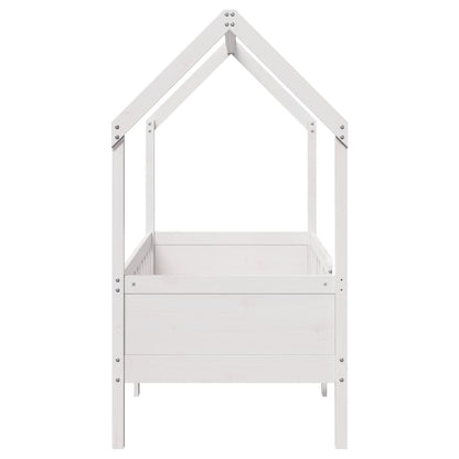 Bedhuis wit massief grenenhout 70x140 cm