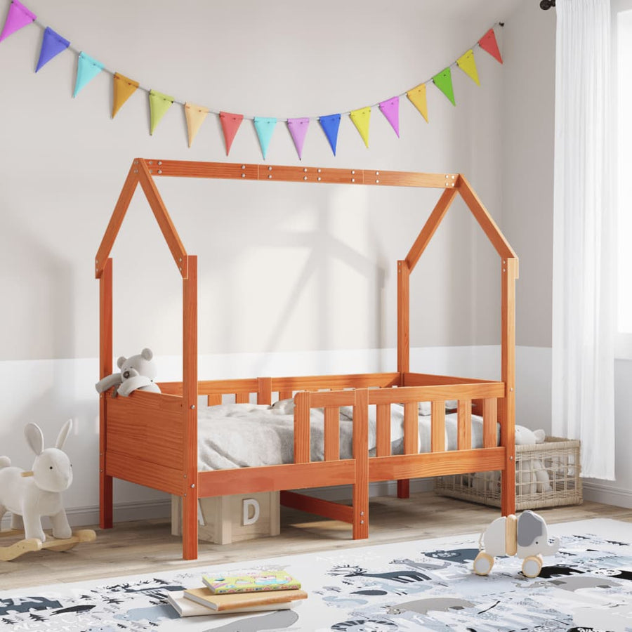 Bedhuis wasbruin massief grenenhout 70x140 cm