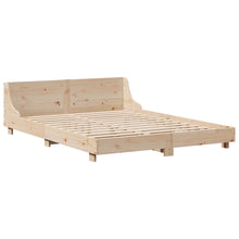 Bedframe met hoofdbord massief grenenhout 160x200 cm