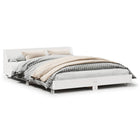 Bed frame without mattress solid pine white 140x200 cm