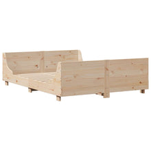Bedframe met hoofdbord massief grenenhout 120x200 cm