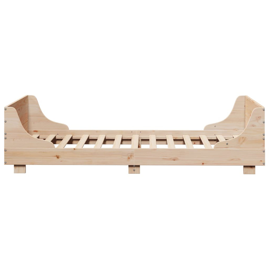 Bedframe met hoofdbord massief grenenhout 100x200 cm