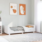 Bed frame without mattress solid pine wood white 90x200 cm