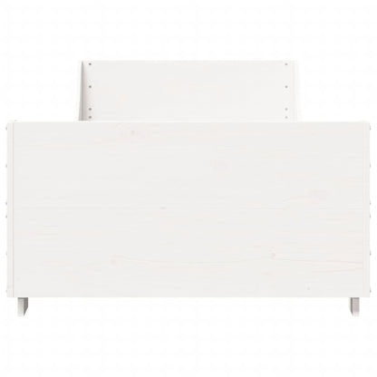 Bedframe zonder matras massief grenenhout wit 75x190 cm