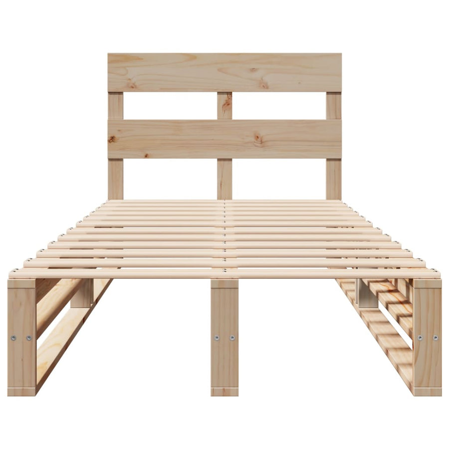 Bedframe zonder matras massief grenenhout 90x200 cm