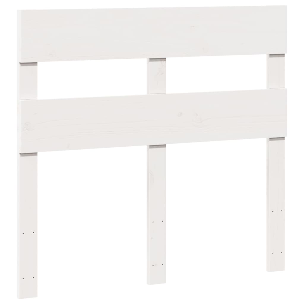 Bedframe zonder matras massief grenenhout wit 90x200 cm