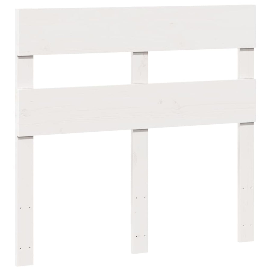 Bedframe zonder matras massief grenenhout wit 90x200 cm