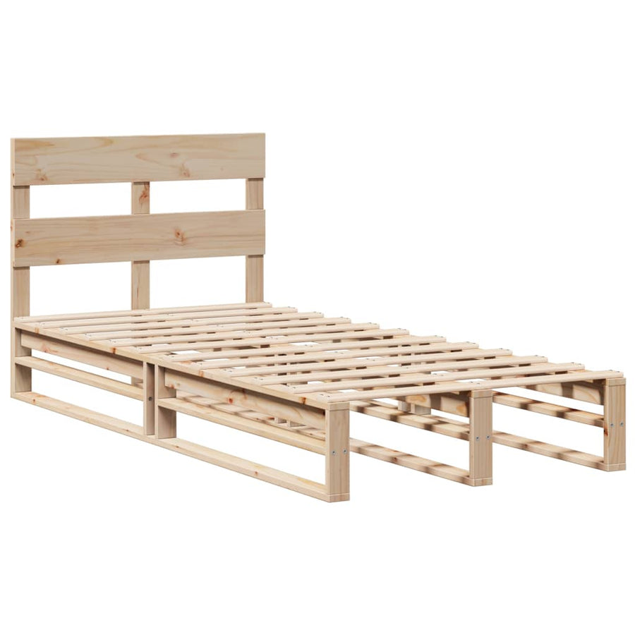 Bedframe zonder matras massief grenenhout 75x190 cm