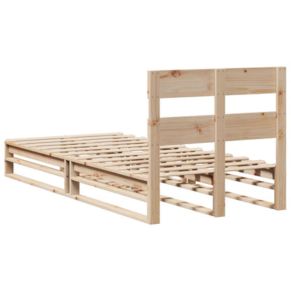 Bedframe zonder matras massief grenenhout 75x190 cm