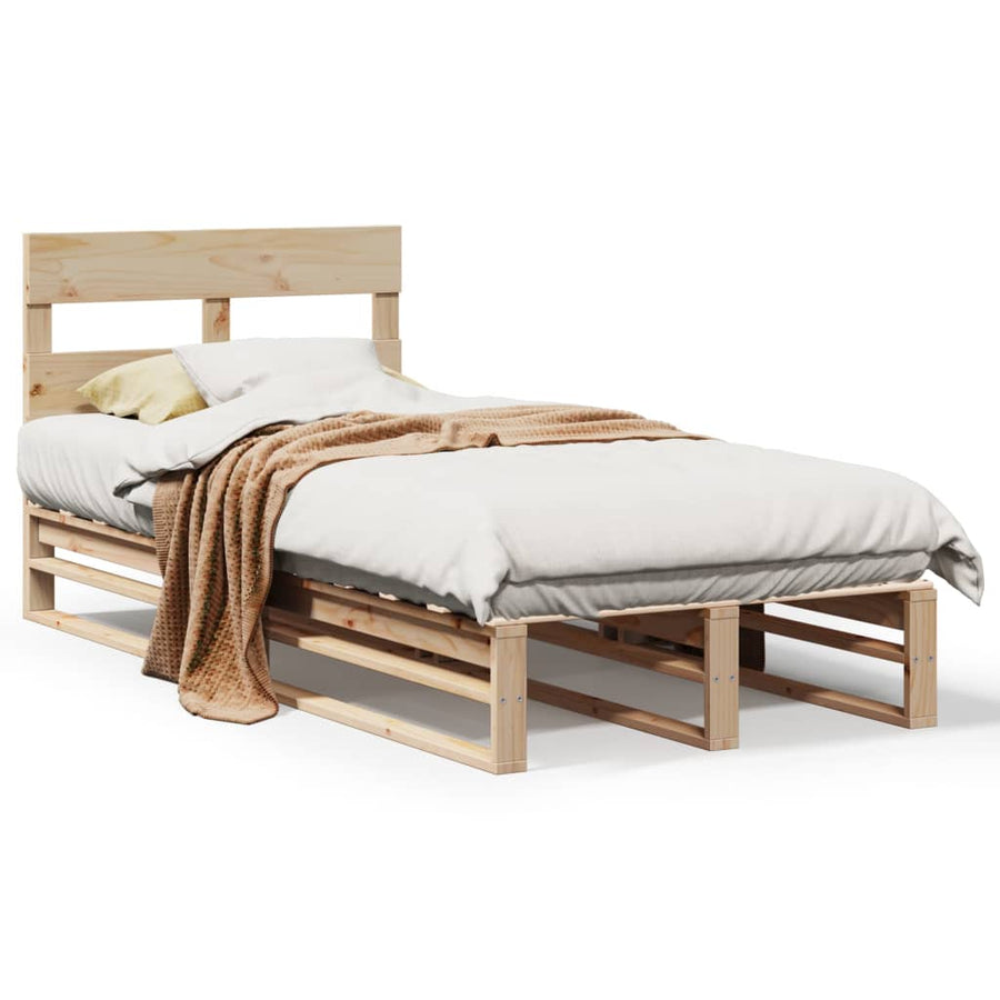 Bedframe zonder matras massief grenenhout 90x190 cm