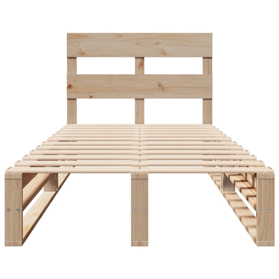 Bedframe zonder matras massief grenenhout 90x190 cm