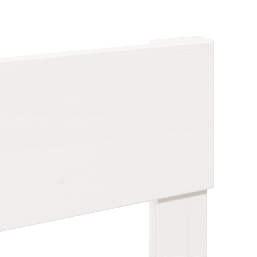 Bedframe zonder matras massief grenenhout wit 90x190 cm