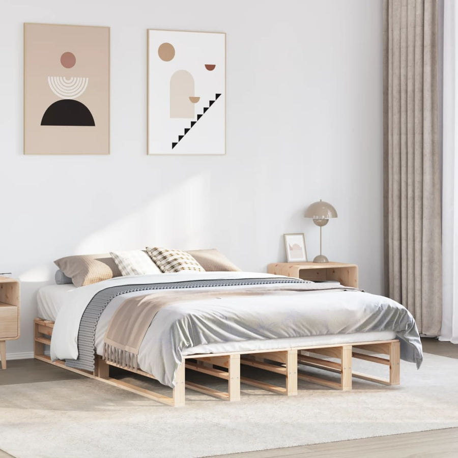 Bedframe massief grenenhout 150x200 cm