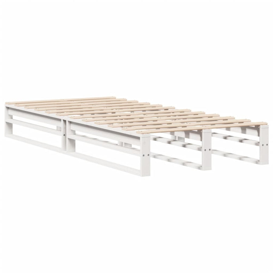 Bedframe 90x190 cm massief grenenhout wit