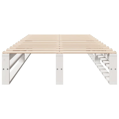 Bedframe 90x190 cm massief grenenhout wit