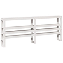 Hoofdbord met schappen 180 cm massief grenenhout wit