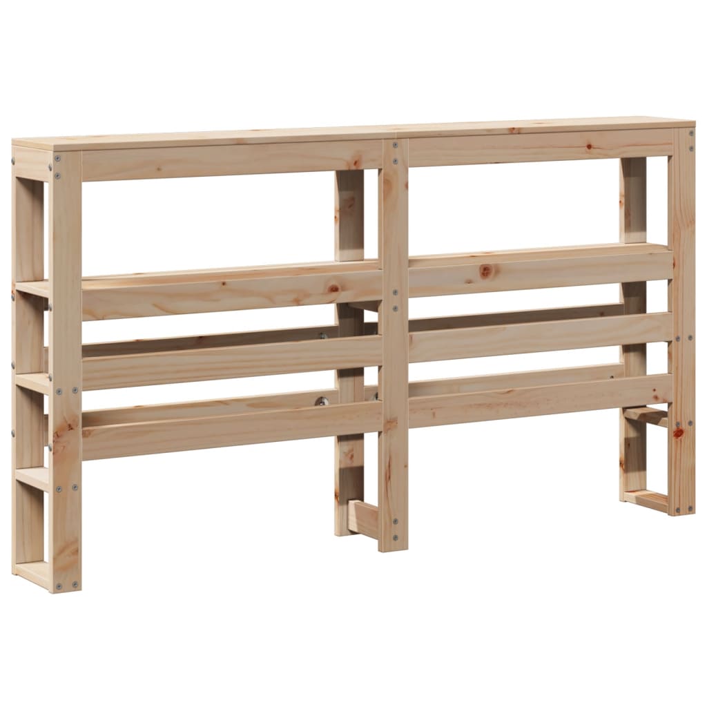Hoofdbord met schappen 160 cm massief grenenhout