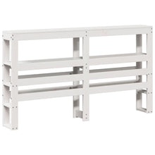 Hoofdbord met schappen 160 cm massief grenenhout wit