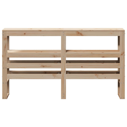 Hoofdbord met schappen 150 cm massief grenenhout
