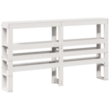Hoofdbord met schappen 135 cm massief grenenhout wit