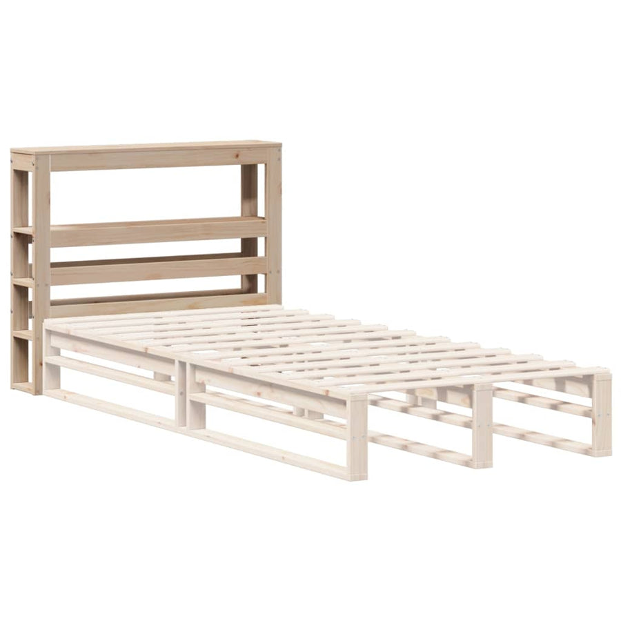 Hoofdbord met schappen 90 cm massief grenenhout