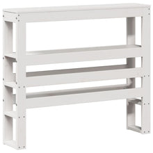 Hoofdbord Met Schappen 90 Cm Massief Grenenhout 96 x 19 x 82 cm Wit