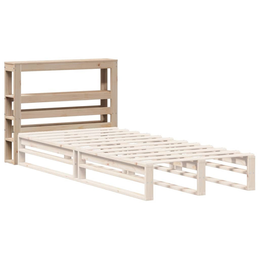 Hoofdbord met schappen 75 cm massief grenenhout