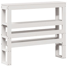 Hoofdbord met schappen 75 cm massief grenenhout wit