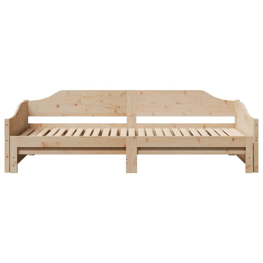Slaapbank met onderschuifbed 90x190 cm massief grenenhout