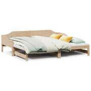 Slaapbank met onderschuifbed 90x190 cm massief grenenhout