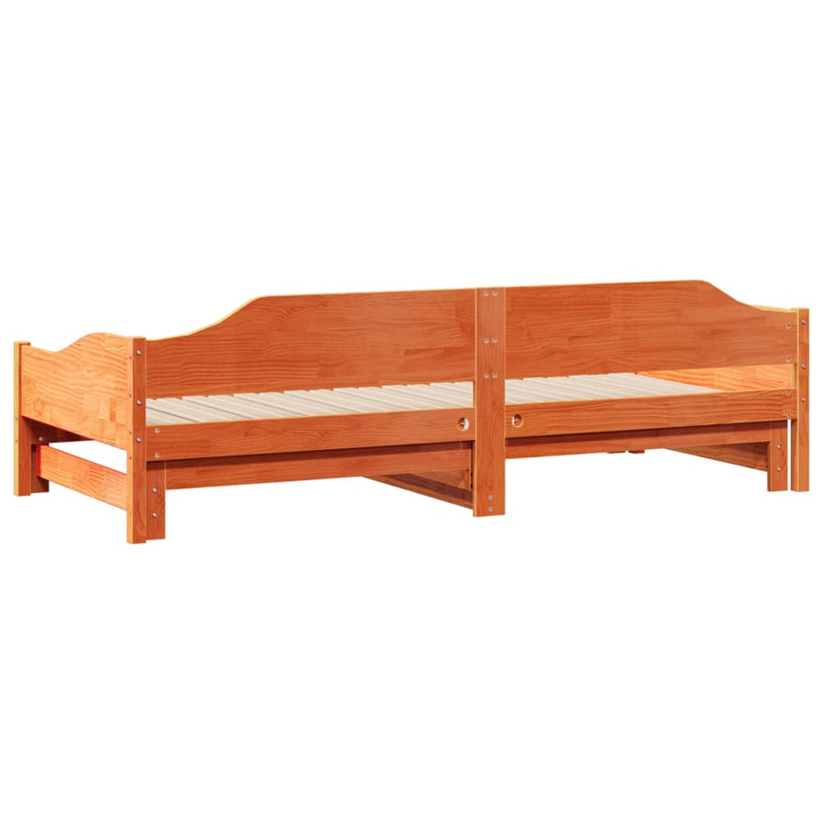 Slaapbank met onderschuifbed 90x190 cm massief grenenhout