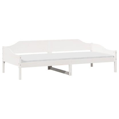 Bedframe zonder matras massief grenenhout wit 80x200 cm