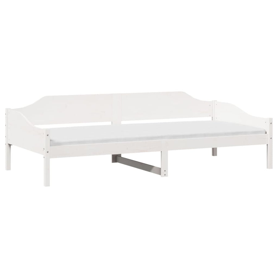 Bedframe zonder matras massief grenenhout wit 80x200 cm