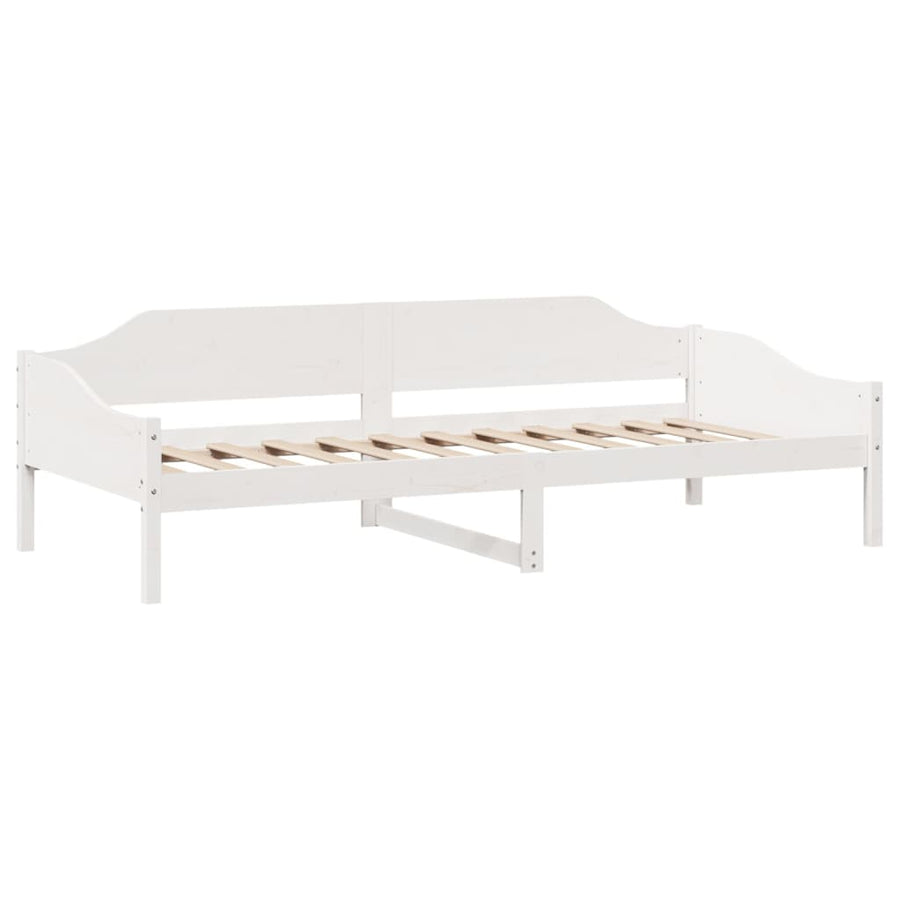 Bedframe zonder matras massief grenenhout wit 80x200 cm