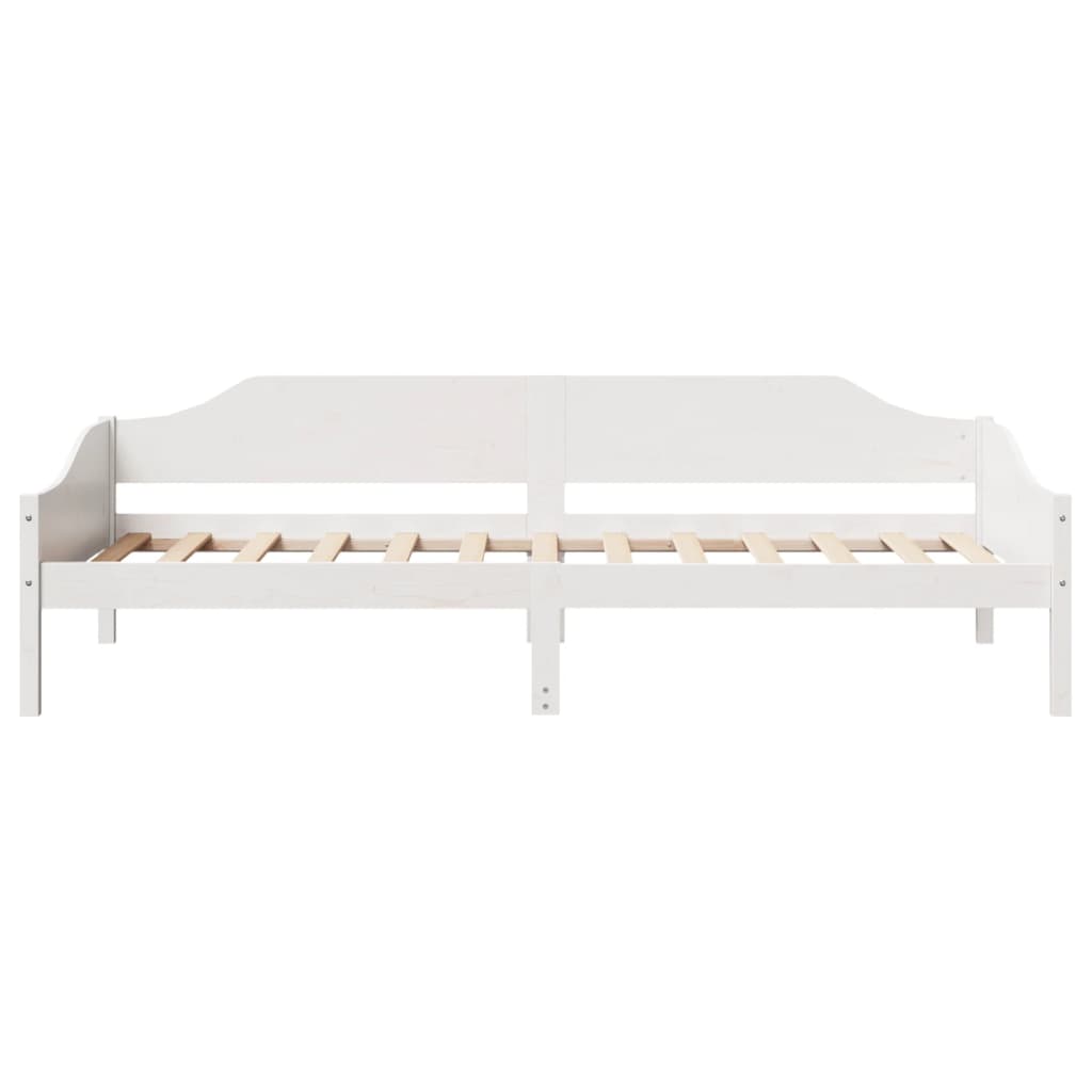 Bedframe zonder matras massief grenenhout wit 80x200 cm