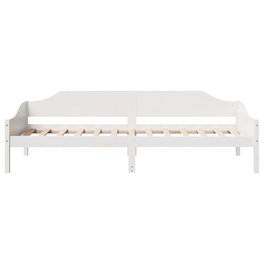 Bedframe zonder matras massief grenenhout wit 80x200 cm