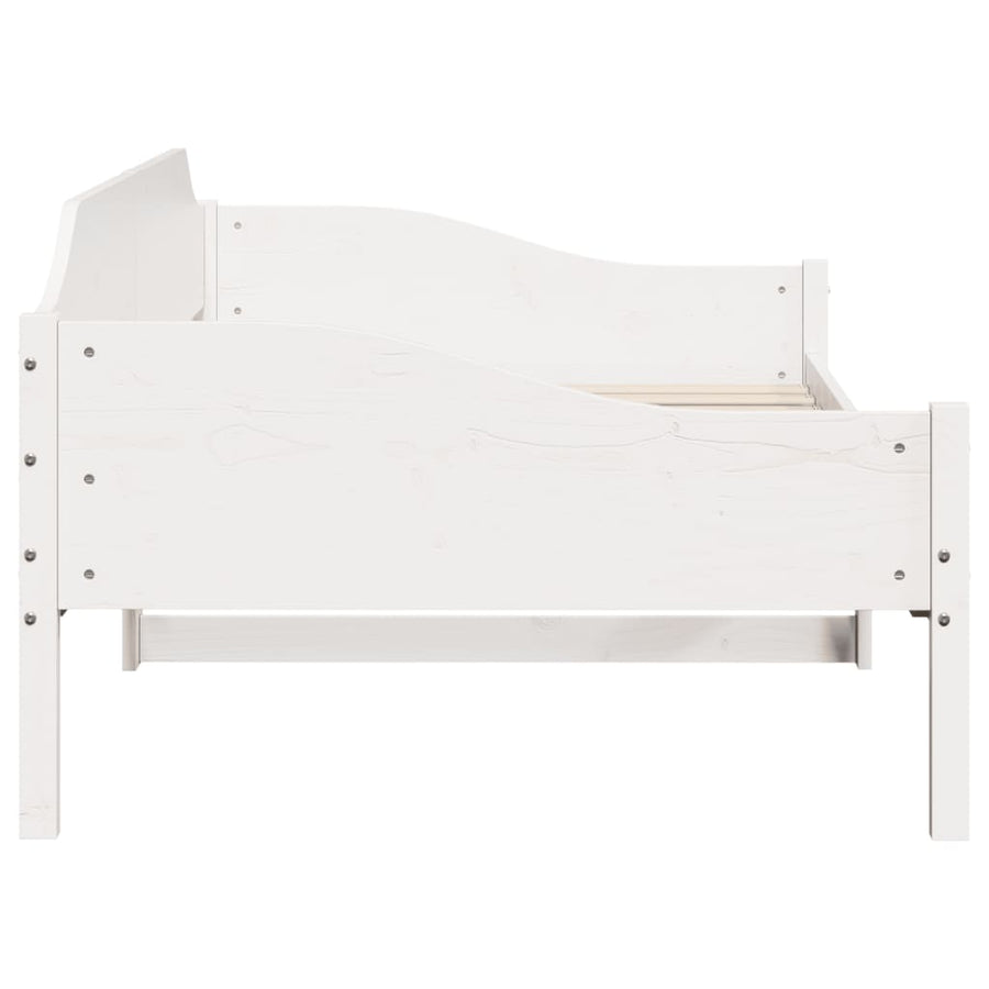 Bedframe zonder matras massief grenenhout wit 80x200 cm